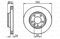 Диск тормозной, передний Bosch 0 986 479 251