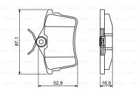 Дисковые тормозные колодки, задние Bosch 0 986 494 304