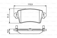 Дисковые тормозные колодки, задние Bosch 0 986 494 043