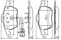 Дисковые тормозные колодки, передние Bosch 0 986 495 024