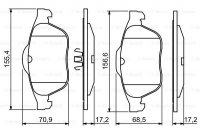 Дисковые тормозные колодки, передние Bosch 0 986 494 033