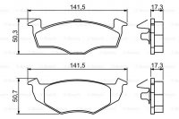 Дисковые тормозные колодки, передние Bosch 0 986 494 005