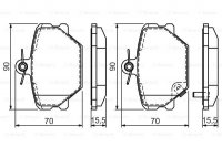 Дисковые тормозные колодки, передние Bosch 0 986 424 471