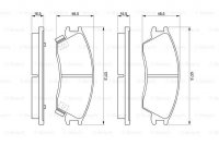 Дисковые тормозные колодки, передние Bosch 0 986 461 127