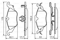 Дисковые тормозные колодки, передние Bosch 0 986 424 456