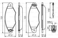 Дисковые тормозные колодки, передние Bosch 0 986 424 455