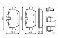 Дисковые тормозные колодки, задние Bosch 0 986 494 269