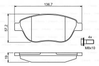 Дисковые тормозные колодки, передние Bosch: 0 986 494 038