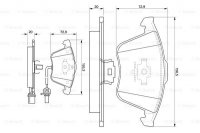 Дисковые тормозные колодки, передние Bosch 0 986 494 104