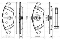 Дисковые тормозные колодки, передние Bosch 0 986 494 263